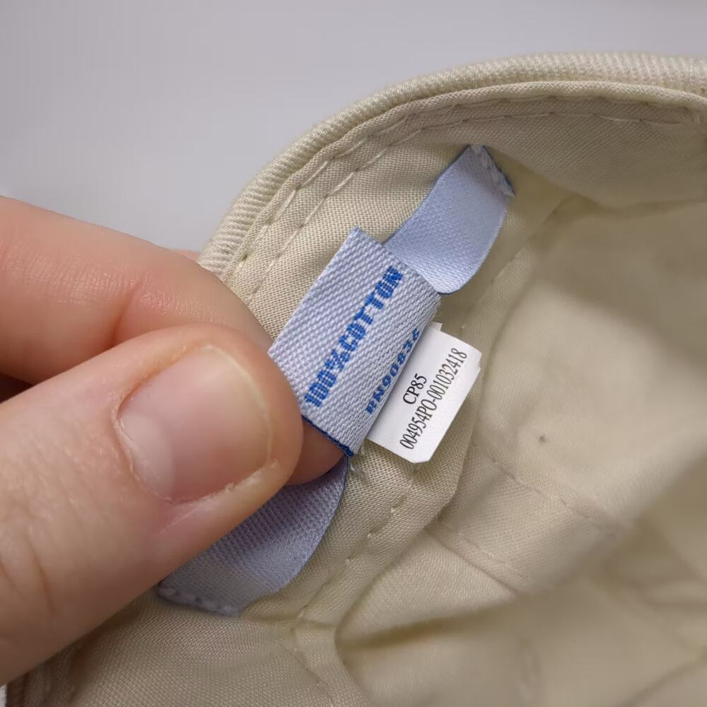 Port & Company Baseball Cap Hat Beige Blue One Size Embroidered Roaring Springs - Picture 10 of 10